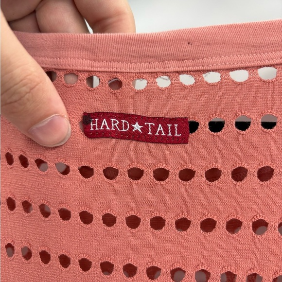 Hard tail 3/4 sleeve activewear mesh dolman sleeve oversized shirt size medium - Picture 6 of 7